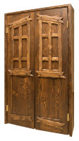 Двери "Тюдор" двойные из массива сосны "под старину"