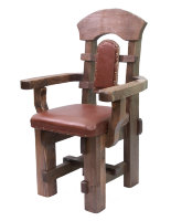 Кресло "Пиковая дама" из массива сосны "под старину"