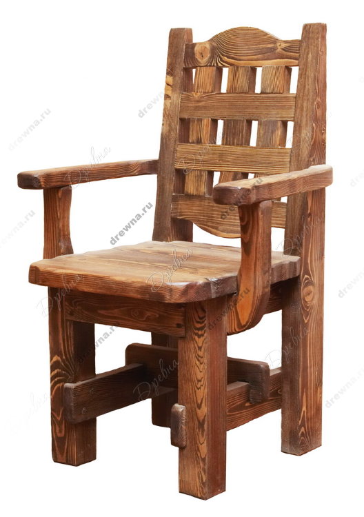 Кресло "Валет" из массива сосны "под старину"