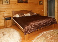 Кровать двуспальная "Покрова" из массива сосны "под старину"