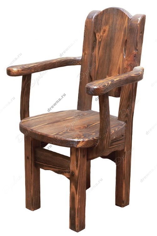Кресло "Машенька" из массива сосны "под старину"